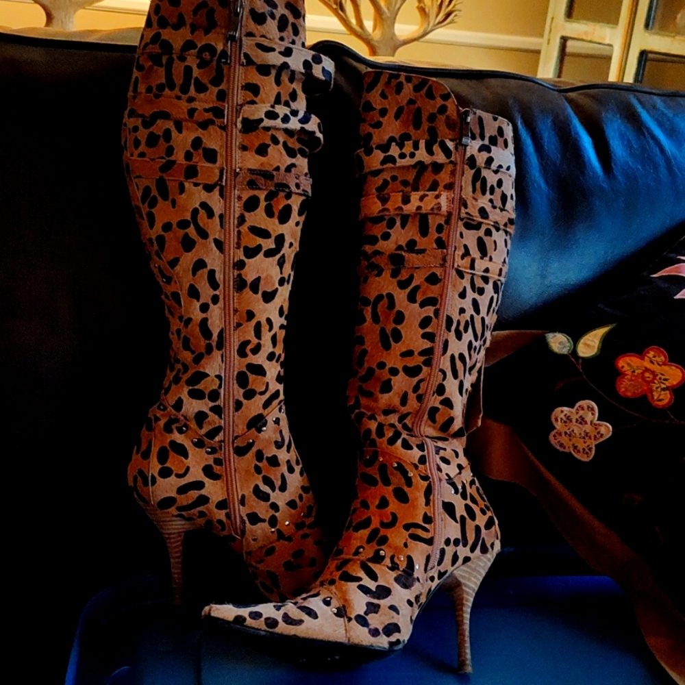 Leopard boots; sexy sophisticated